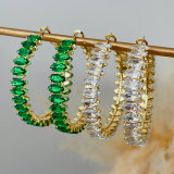 Crystal zircon hoops