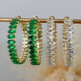 Crystal zircon hoops