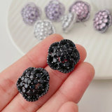 Pave floiwer earrings