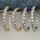 Clear zircon hoops