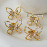 Pearl butterfly earrings