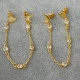 Heart moon chain earrings