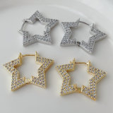 Pave star earrings