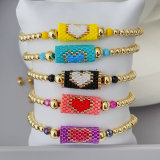 Miyuki heart bracelet