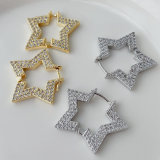 Pave star earrings