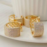 Pave zircon hoops
