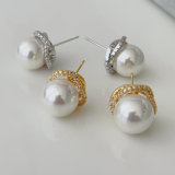Pearl flower earrings