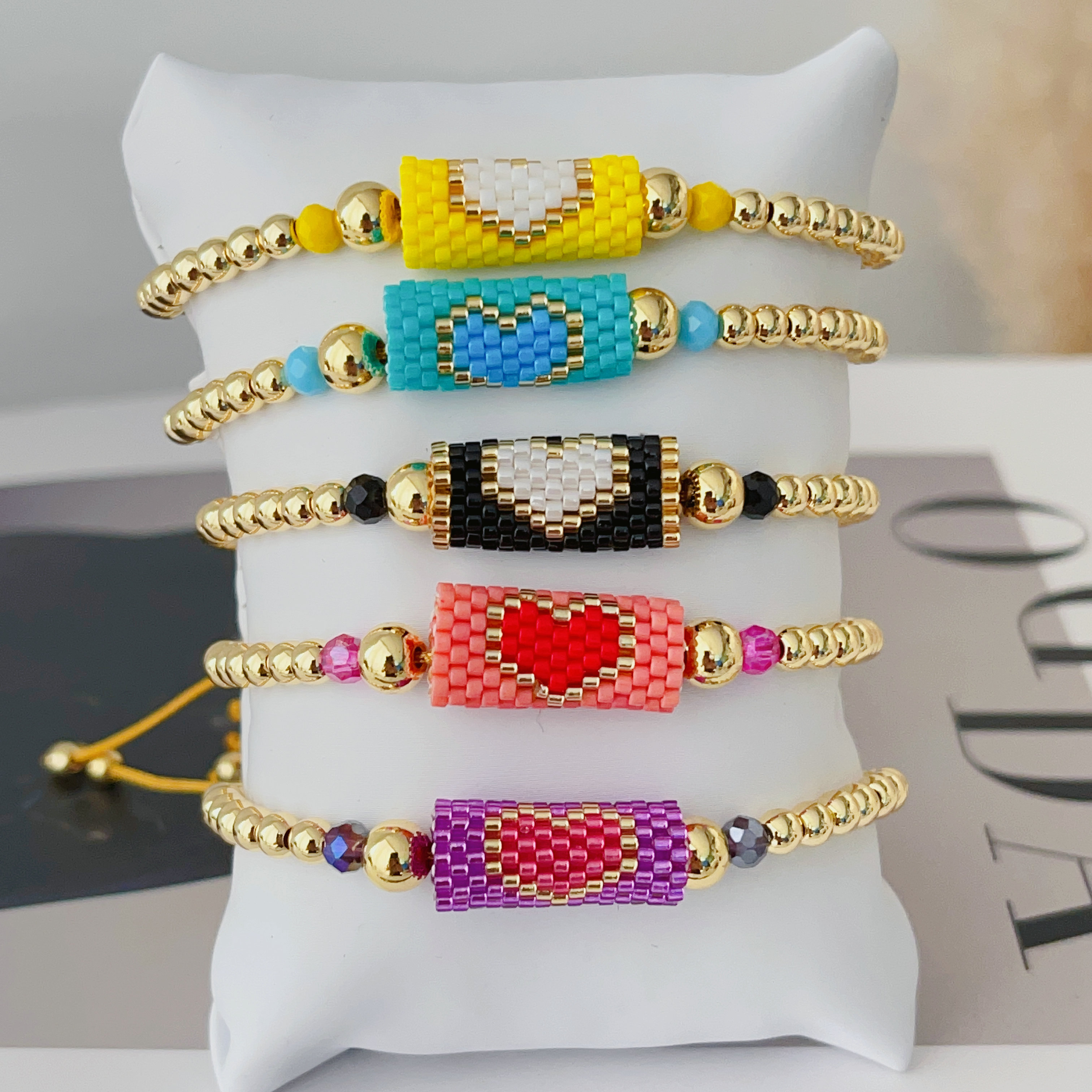 Miyuki heart bracelet