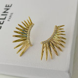 Pave fan earrings