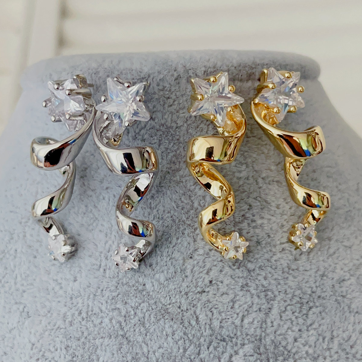 S star earrings