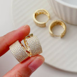 Pave zircon hoops