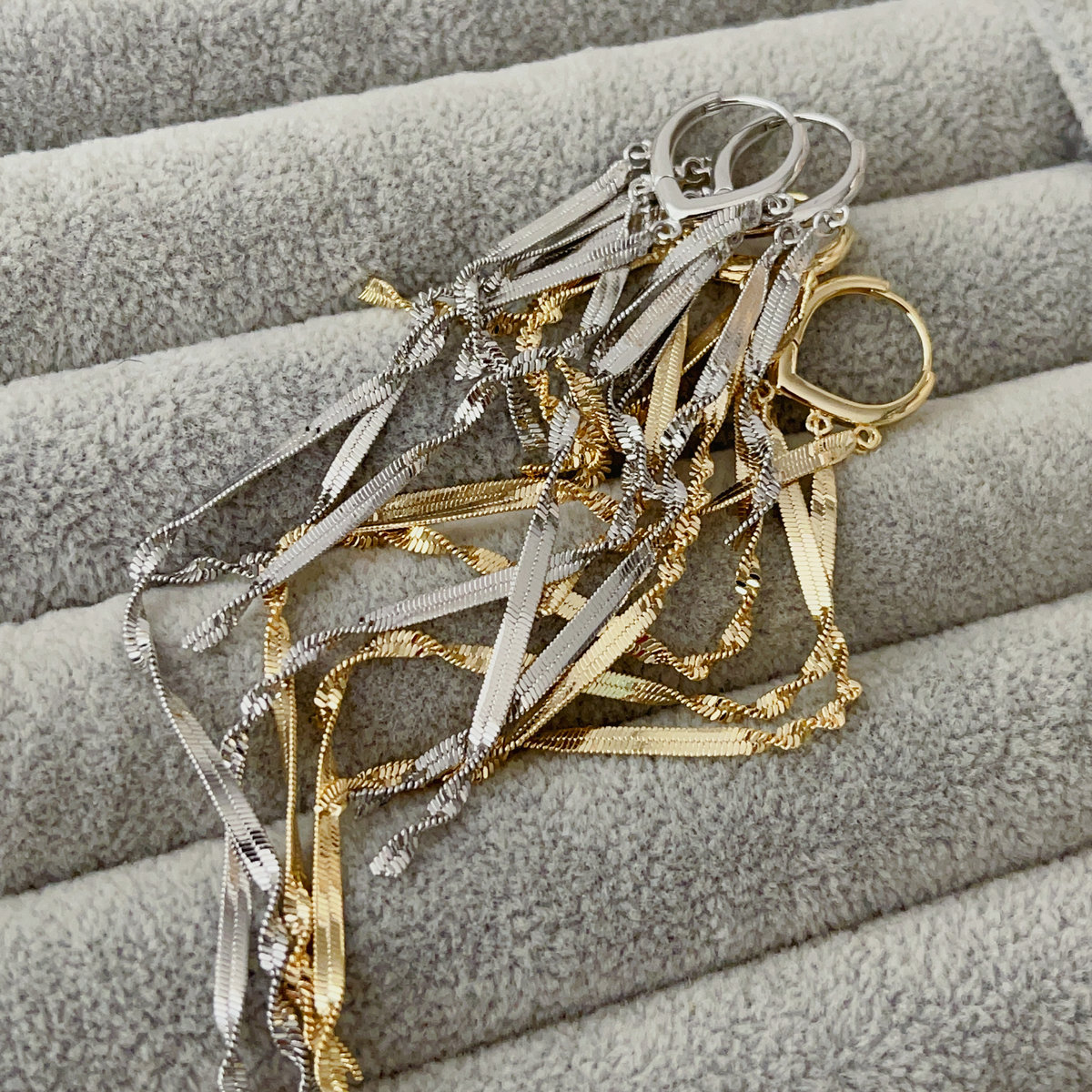 Chain tassel earrings