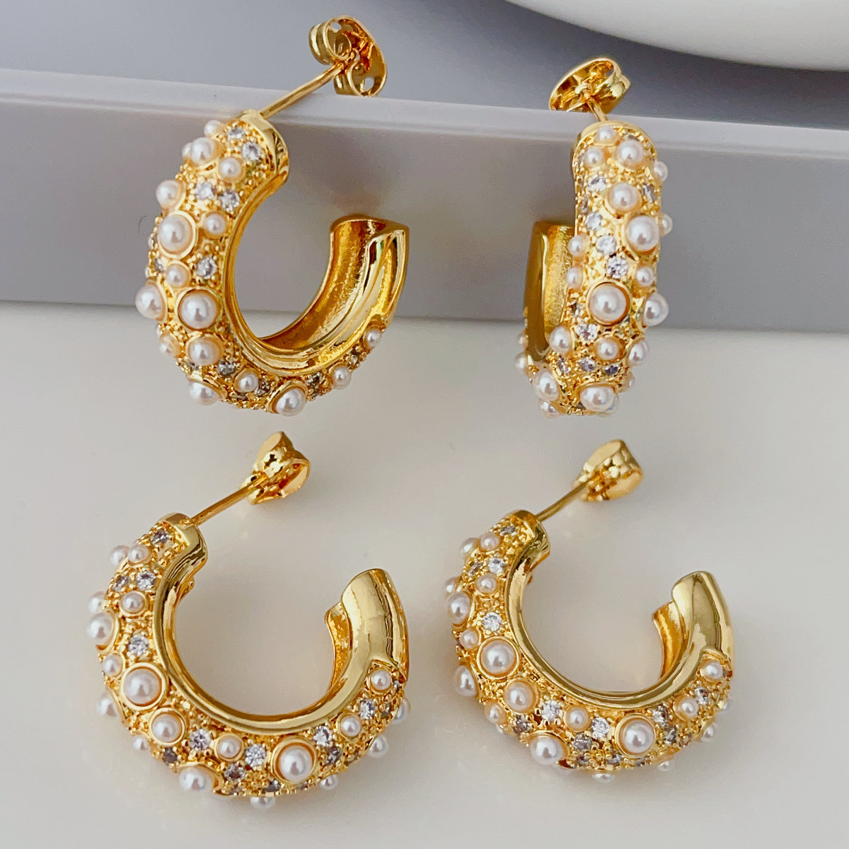 Pearl hoops