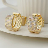 Pave zircon hoops