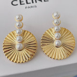 Round charm earrings