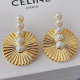 Round charm earrings
