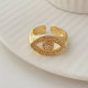 Pave eye ring