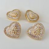 Pearl heart earrings