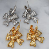 Bow pendant earrings