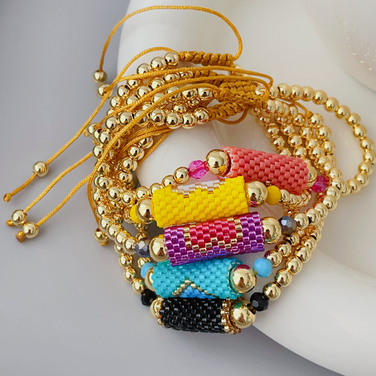 Miyuki heart bracelet