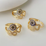 Pave eye ring