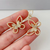 Pearl butterfly earrings