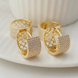 Pave zircon hoops
