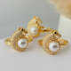 Leopard pearl ring