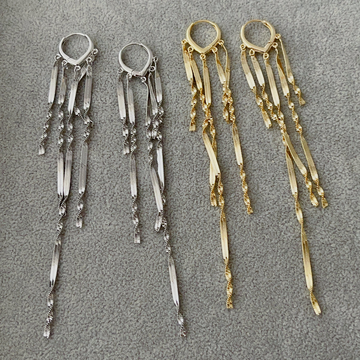 Chain tassel earrings