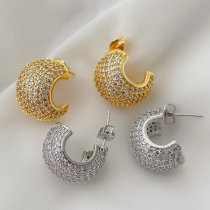 Pave zircon ball hoops