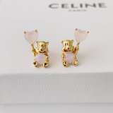 Pink teddy bear earrings