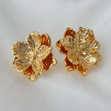 Metal flower earrings