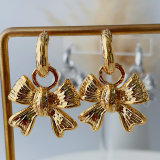 Bow pendant earrings
