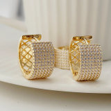 Pave zircon hoops