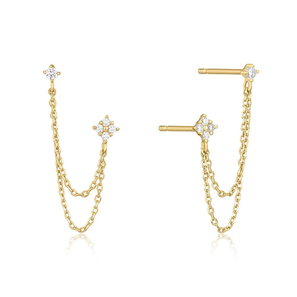 Star chain earrings