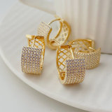 Pave zircon hoops