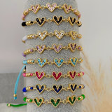 Pave heart bracelet