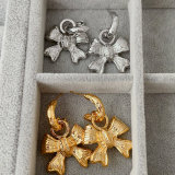 Bow pendant earrings