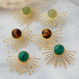 Stainless steel fan earrings