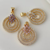 Pave round charm