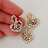 Pave heart charm