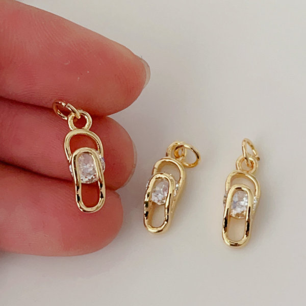 Pave shoe charm