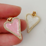 Shell heart charm