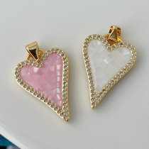 Shell heart charm