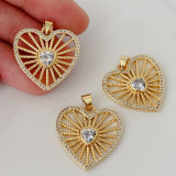Pave heart charm