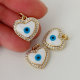 Pave white enamel charm