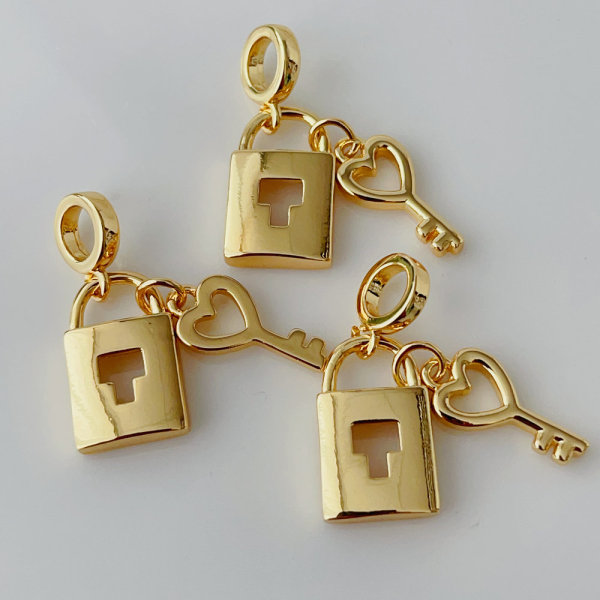 Locker and key charm