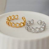 Heart metal ring