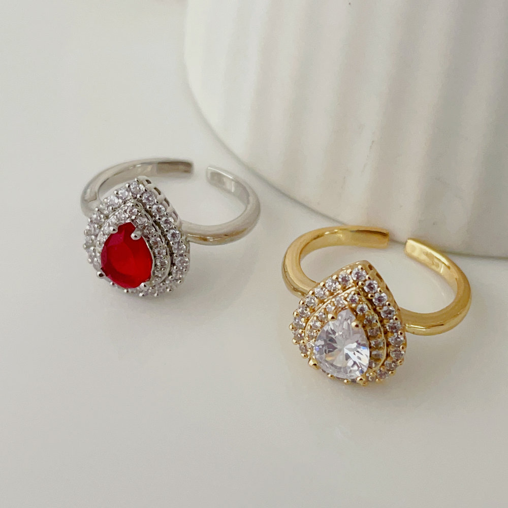Pave drop ring