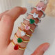 Pave heart ring